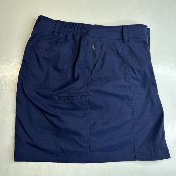Duluth Trading Dry On The Fly Skort 6 Navy Blue Flex Active Skirt/Shorts EUC - Picture 9 of 11